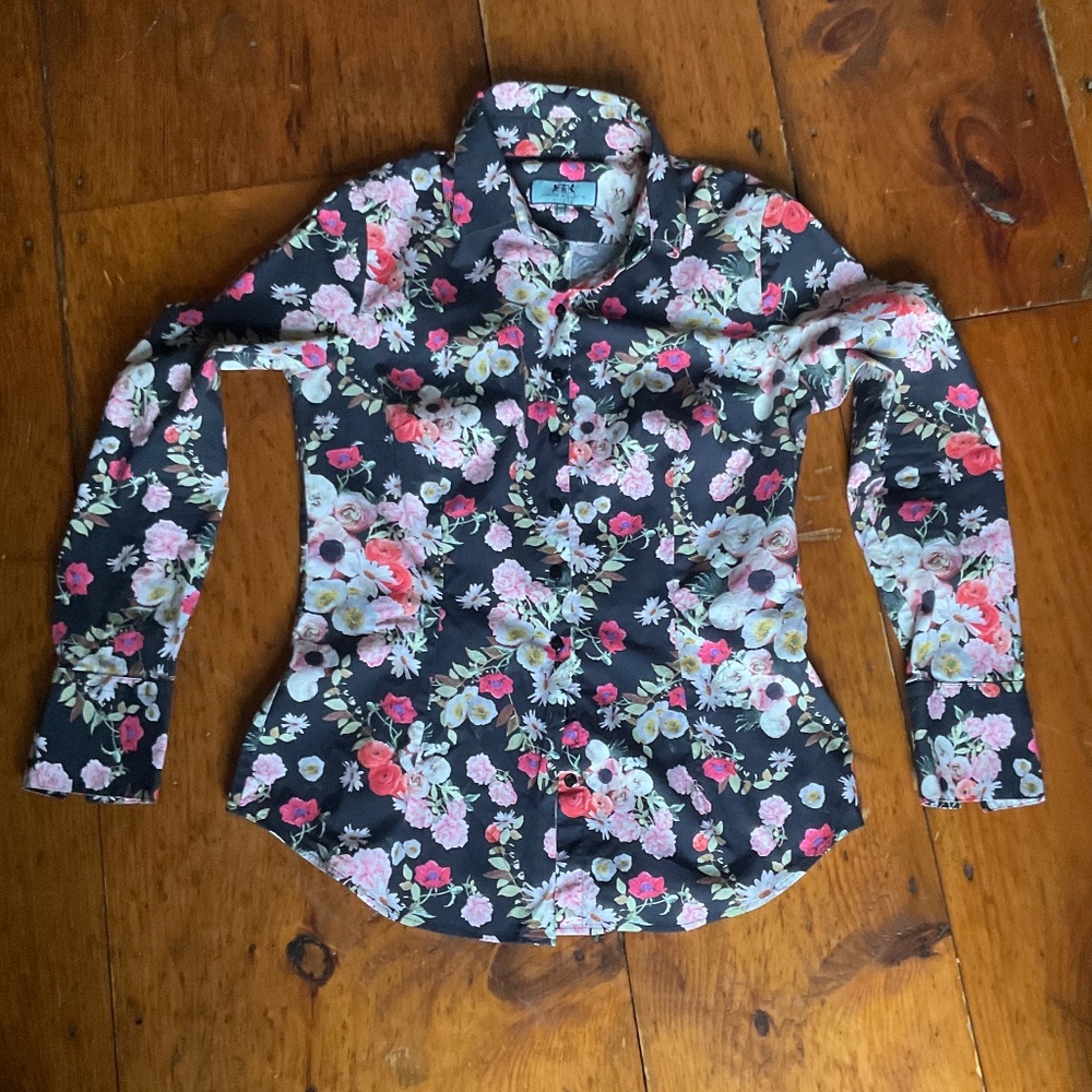HAWES & CURTIS fitted cotton blend floral button up - Picture 6 of 16